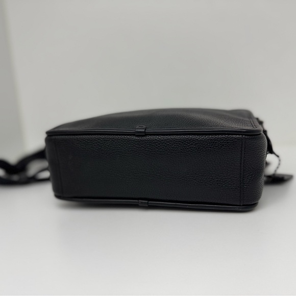 COACH Charter Crossbody Bag 24 in Black Pebbled Leather - Picture 14 of 15